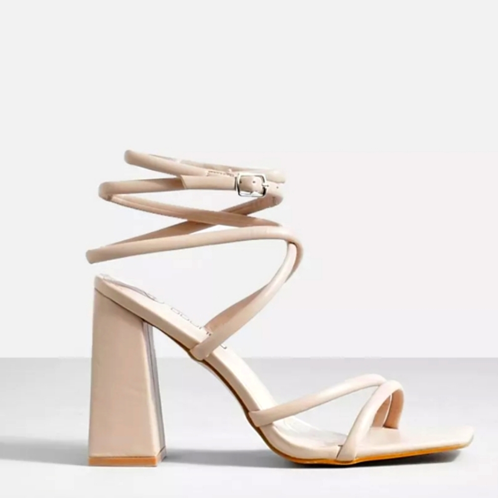Strappy block heels